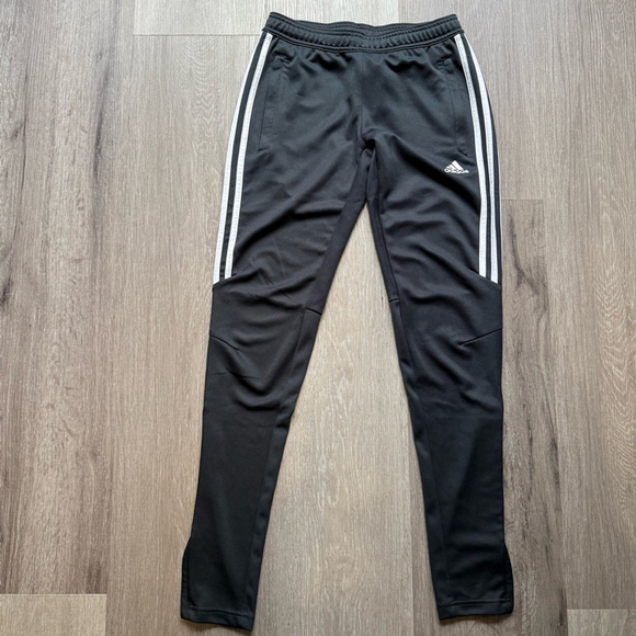 adidas Pants - Adidas Black Track Pants with Tapered Fit and Elastic Waistband XS